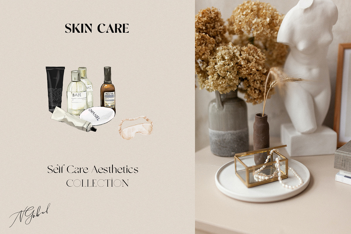 SELF CARE AESTHETICS COLLECTION, a Healthcare Illustration by Natalia Tugova (Photo 5 of 29)