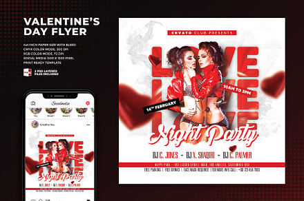 Valentine Flyer Template, a Flyer Template by DesignDevisers