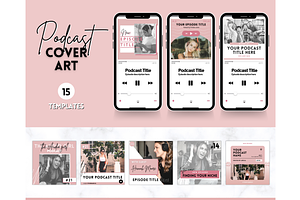 15 Podcast COVER ART Templates