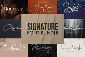 Signature Font Bundle, a Script Font by Get Studio