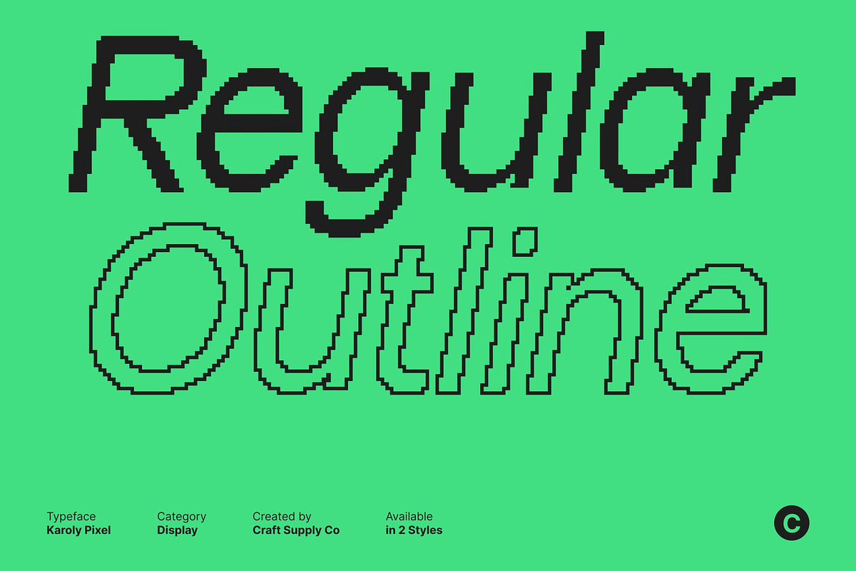 Karoly Pixel, a Sans Serif Font by Craft Supply Co. (Photo 3 of 8)
