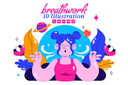 10 Peaceful Breathwork Session, a Person Illustration by denayunebgt (Thumbnail 1 of 4)