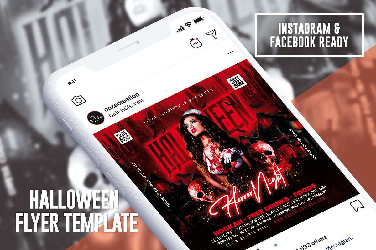 Halloween Party Flyer, a Flyer Template by MithilaCreation (Photo 4 of 6)