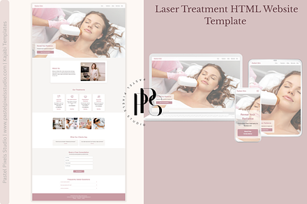 Laser Treatment  Website Template, a Landing Page Template by Pastel Pixels Studio