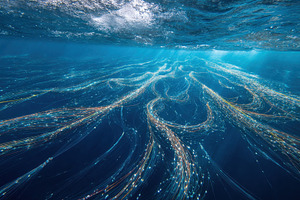 Underwater view showing light streak, a Photo by Pavel_design