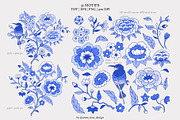 Blue Chinoiserie Patterns & Motifs, a Pattern Graphic by Rose Design (Thumbnail 10 of 12)
