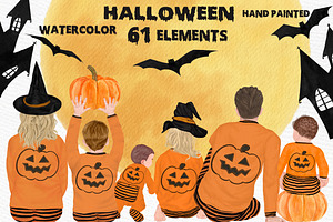 Halloween Clipart, Halloween Family