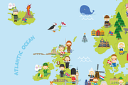 Cartoon map of Europe, an Animal Illustration by asantosg (Thumbnail 4 of 5)