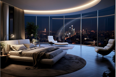 Plush Luxury bedroom. Generate Ai, an Architecture Photo by Ylivdesign