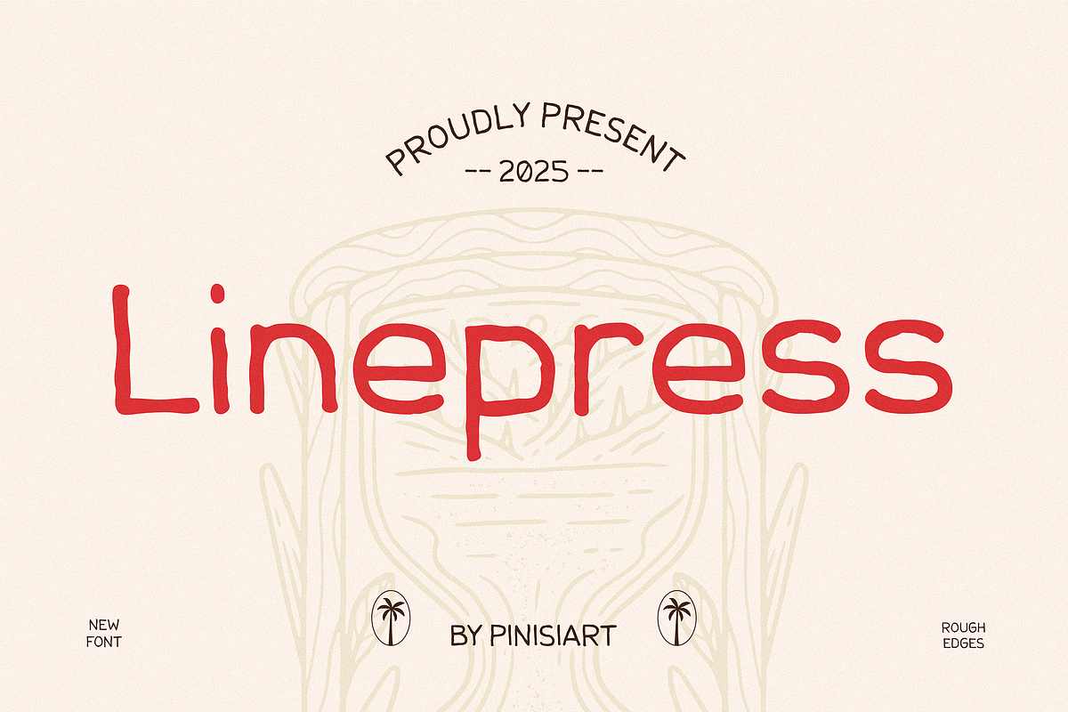 Linepress, a Script Font by Pinisi ART (Photo 1 of 10)