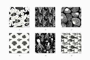 Underwater Seamless Patterns Bundle