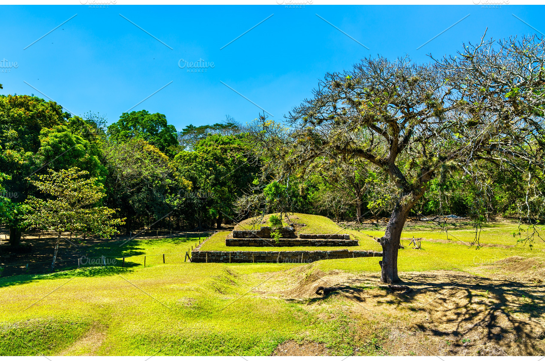 San Andres Mayan ruins in El, an Architecture Photo by Leonid Andronov