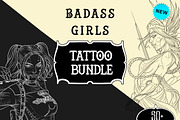 Badass girls Procreate stamps, a Brush Add-On by ProcreateInk (Thumbnail 1 of 10)