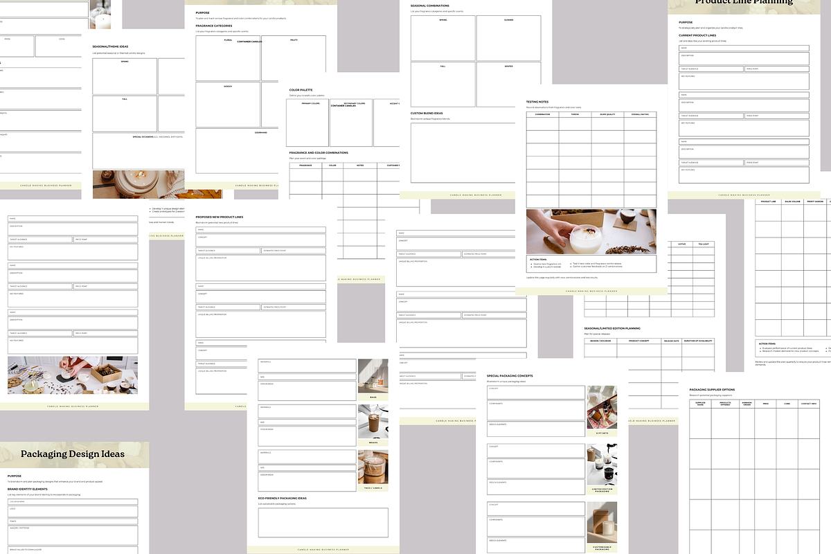 CANDLE MAKING BUSINESS PLANNER, a Brochure Template by Daring Digies (Photo 5 of 10)