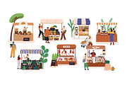 Farmers market stalls set + banners, a Food Illustration by Good Studio (Thumbnail 3 of 11)