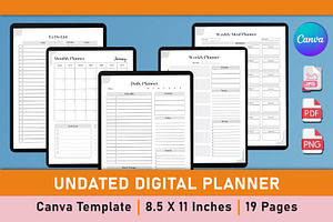 Undated Digital Planner Canva