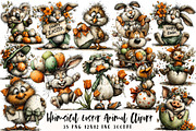 Whimsical Easter Animal Clipart, an Illustration by OK Design (Thumbnail 1 of 6)