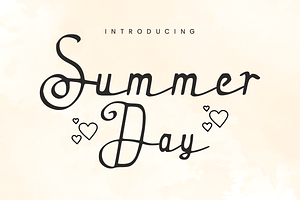Summer Day – Handwritten Script Font, a Script Font by KiddoGlyphs Studio