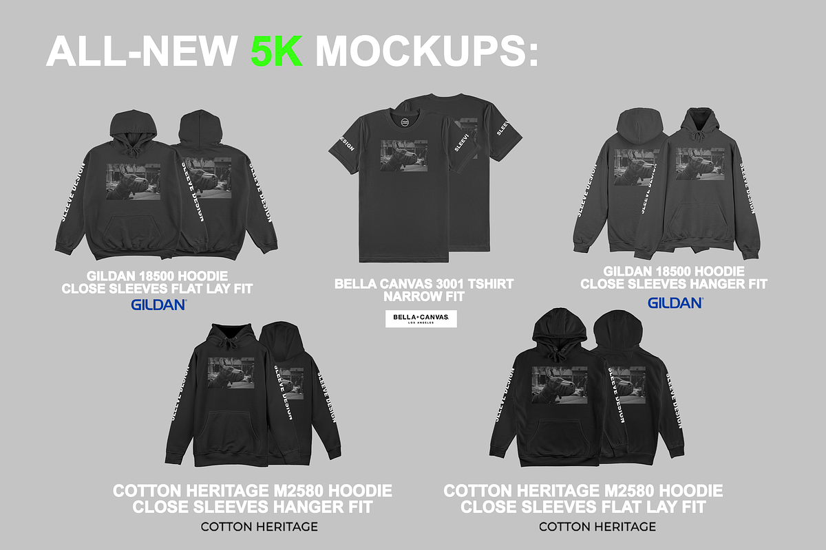 Streetwear PSD Mockup Bundle, a Shirt Mockup by Infinity Mockups (Photo 5 of 10)
