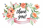 Watercolor Floral Thank You Cards, an Illustration by BIPLOB EXPERT (Thumbnail 4 of 13)