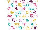 Zodiac signs color seamless pattern, a Texture Graphic by kotoffei (Thumbnail 2 of 2)