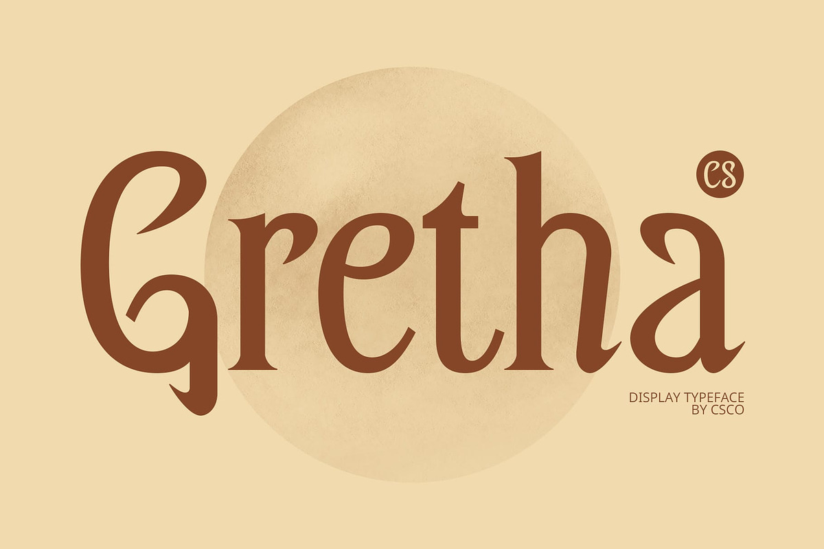 CS Gretha – Elegant Font, a Serif Font by Craft Supply Co. (Photo 1 of 8)