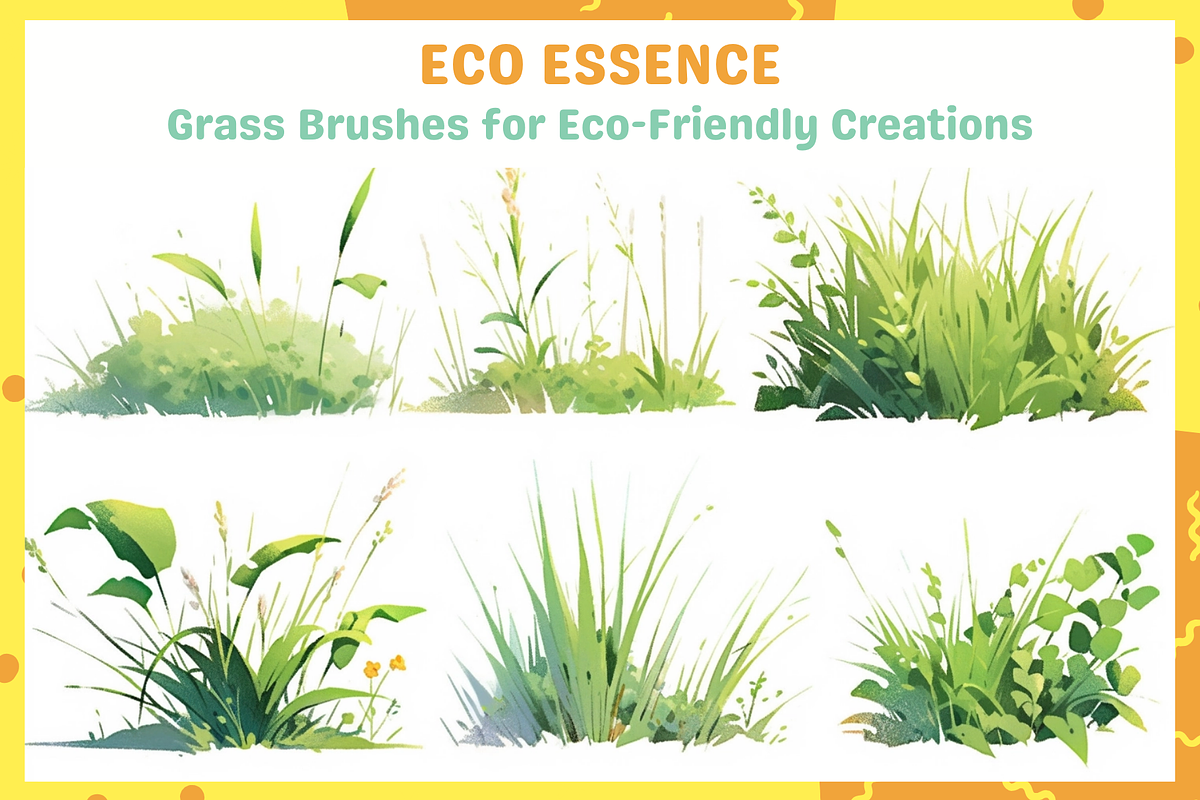 Grass Vegetation Nature Brushes, a Brush Add-On by nikiartcorner (Photo 6 of 6)