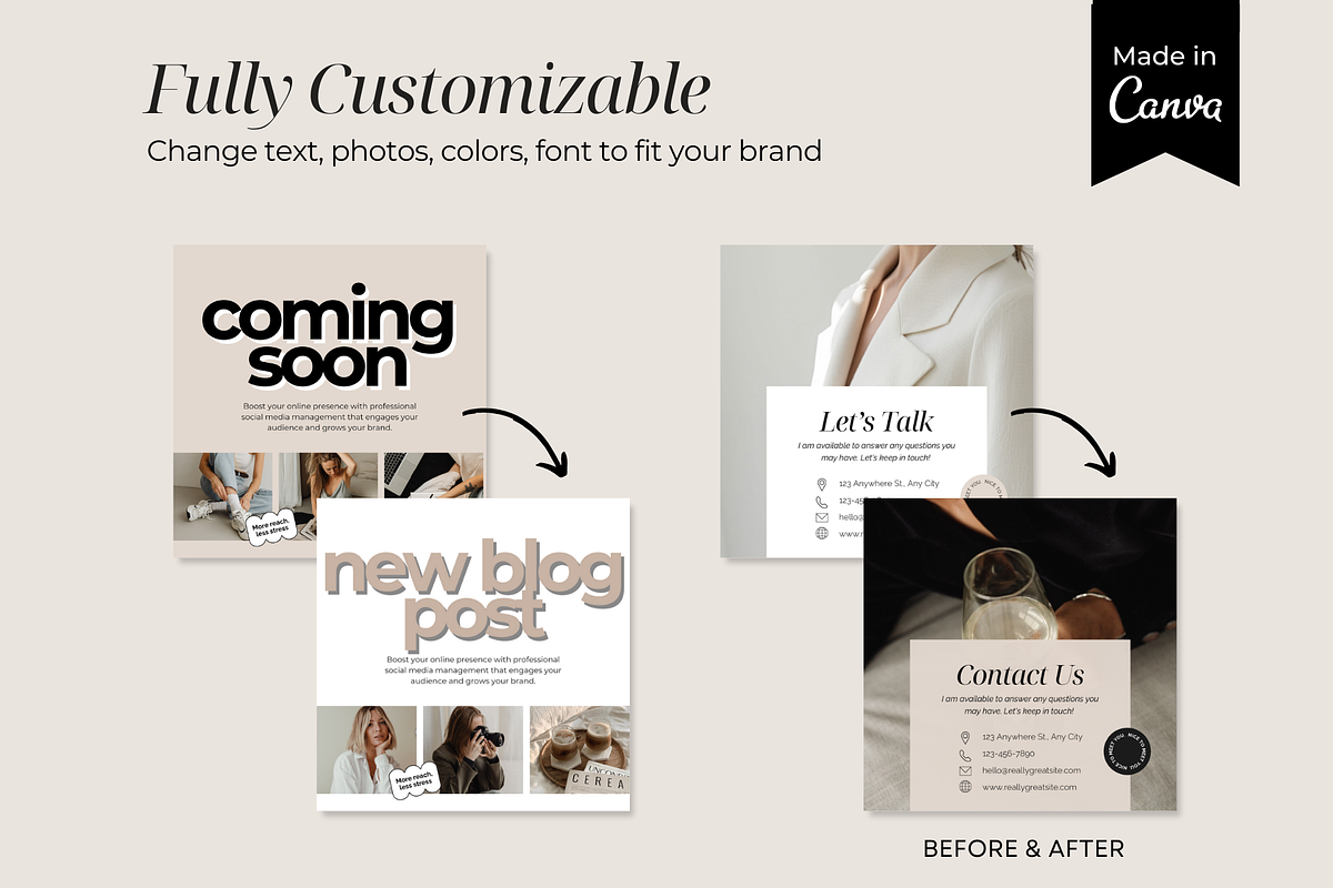 Social Media Instagram Templates, a Social Media Template by ShopRShop (Photo 7 of 10)