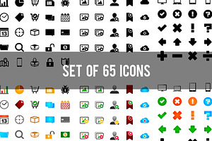 Set of 65 icons
