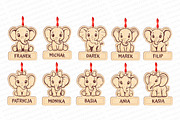 Magnets with names of elephants svg, a Pattern Graphic by MegaPrezencik (Thumbnail 4 of 5)