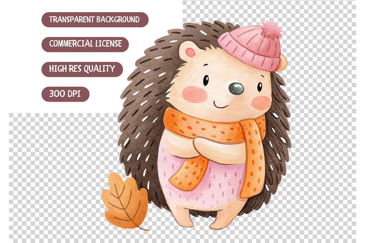 Autumn Nursery Animals Clip Art, an Illustration by TatiMockup (Photo 7 of 7)