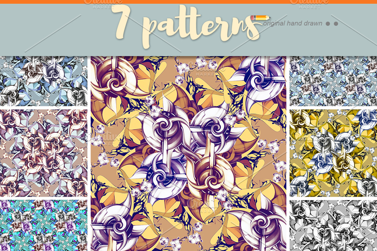 Hand drawn seamless pattern, a Pattern Graphic by Allween (Photo 4 of 8)