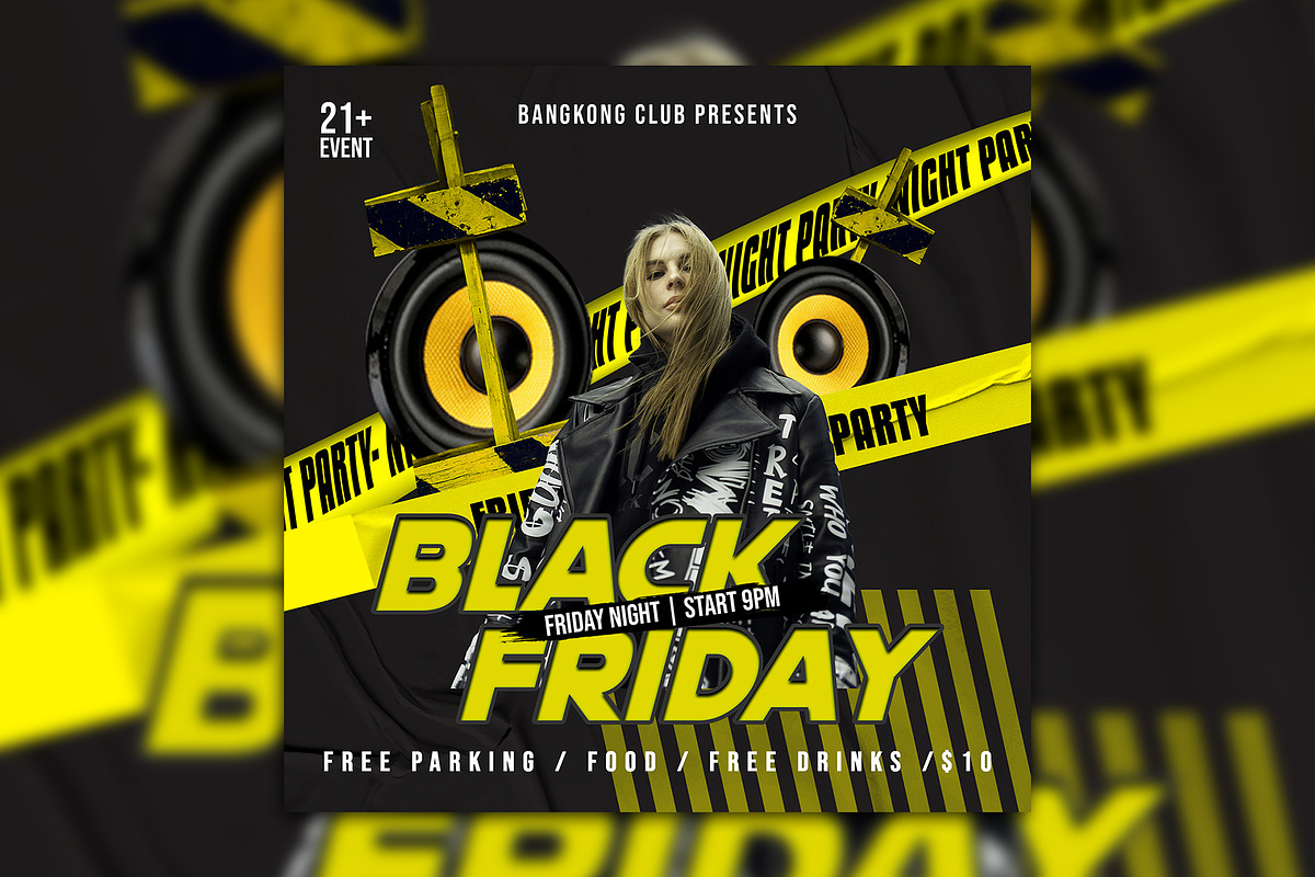 Dj Party Flyer Bundle, a Social Media Template by AbcStudio (Photo 5 of 10)