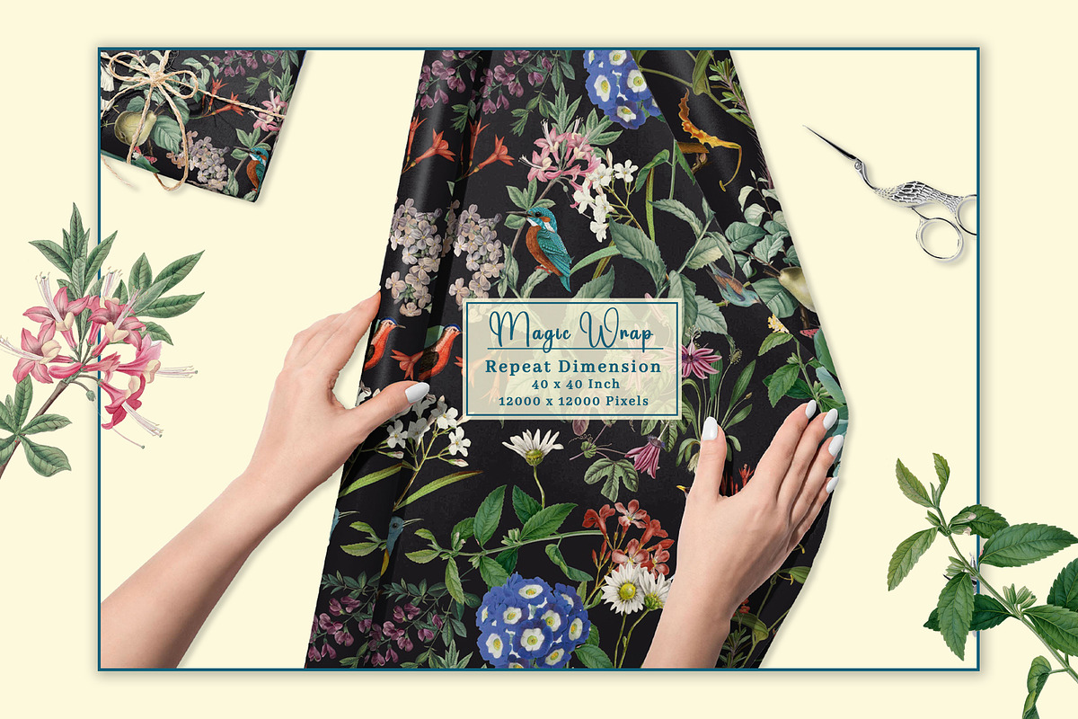 Botanic Perch Prints & Patterns, a Pattern Graphic by GND ART STUDIO