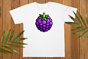 Cartoon Blackberry Clipart Set, a Food Illustration by newminddesign (Thumbnail 3 of 8)