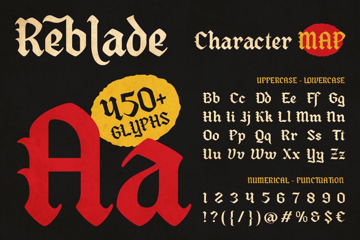 Reblade, a Blackletter Font by Artisan Themes (Photo 2 of 10)