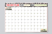 100 Day Challenge Habit Goal Planner, a Templates & Theme by IRSYART (Thumbnail 4 of 9)