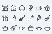 Vector Bundles Kitchen Outline Icons, an Outline Icon by adenpinkstore (Thumbnail 2 of 10)
