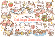 Cottage Seaside Bunny Clipart, an Animal Illustration by Blumensdiary (Thumbnail 1 of 6)