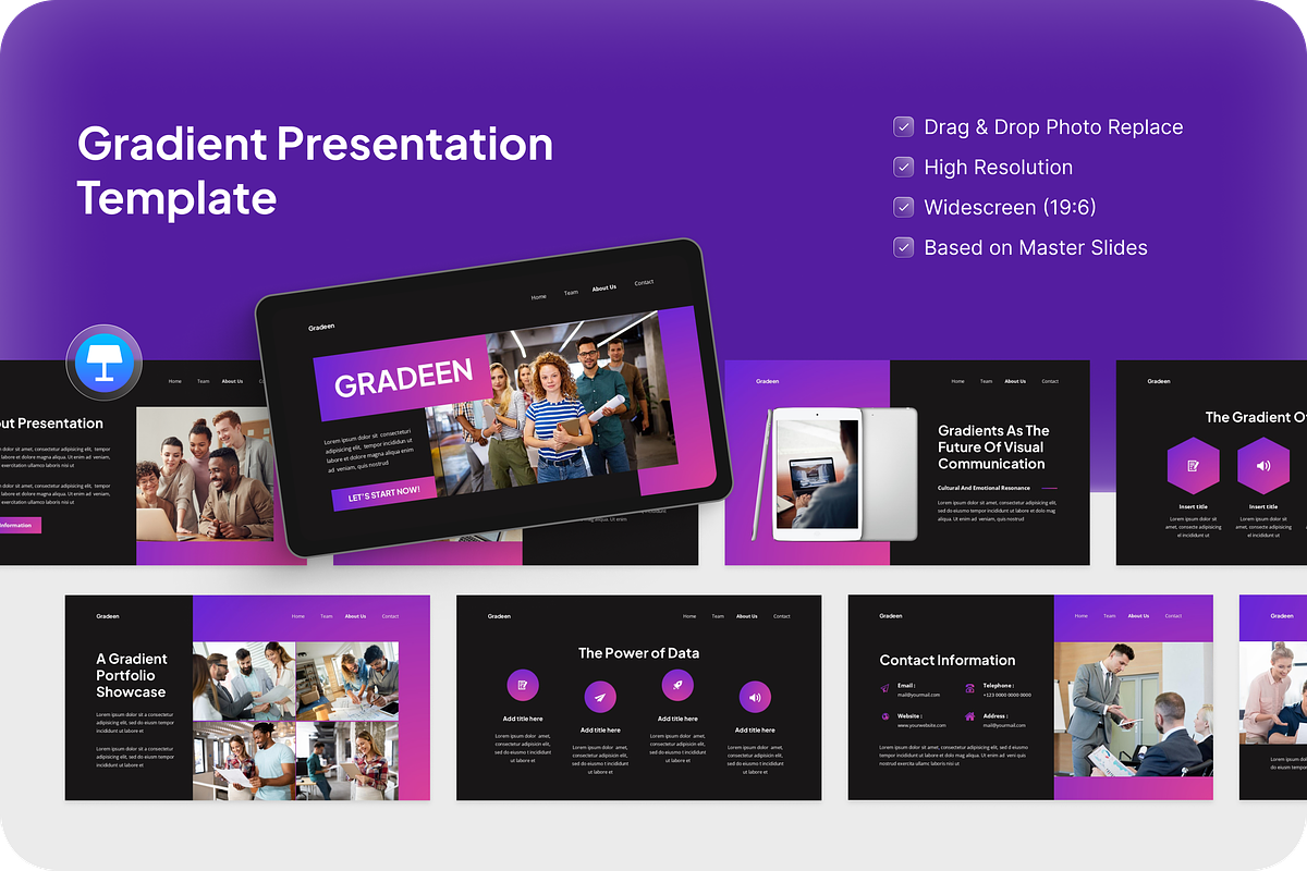 Gradient Keynote, a Presentation Template by Annora Studio (Photo 1 of 5)