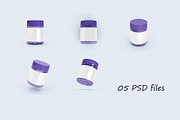 Pill Jar Bottle Mockup (05 PSD), a Packaging Mockup by Adstart (Thumbnail 4 of 4)