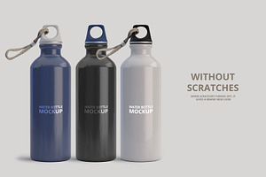 Aluminum Water Bottle Mockup