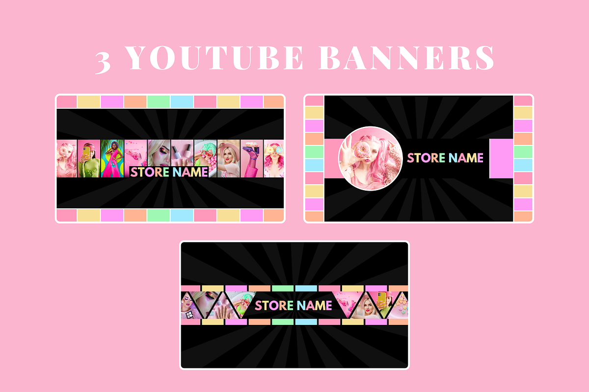 Pastel Neon Social Media Banners, a Social Media Template by SunshineStudioBoutique (Photo 5 of 8)