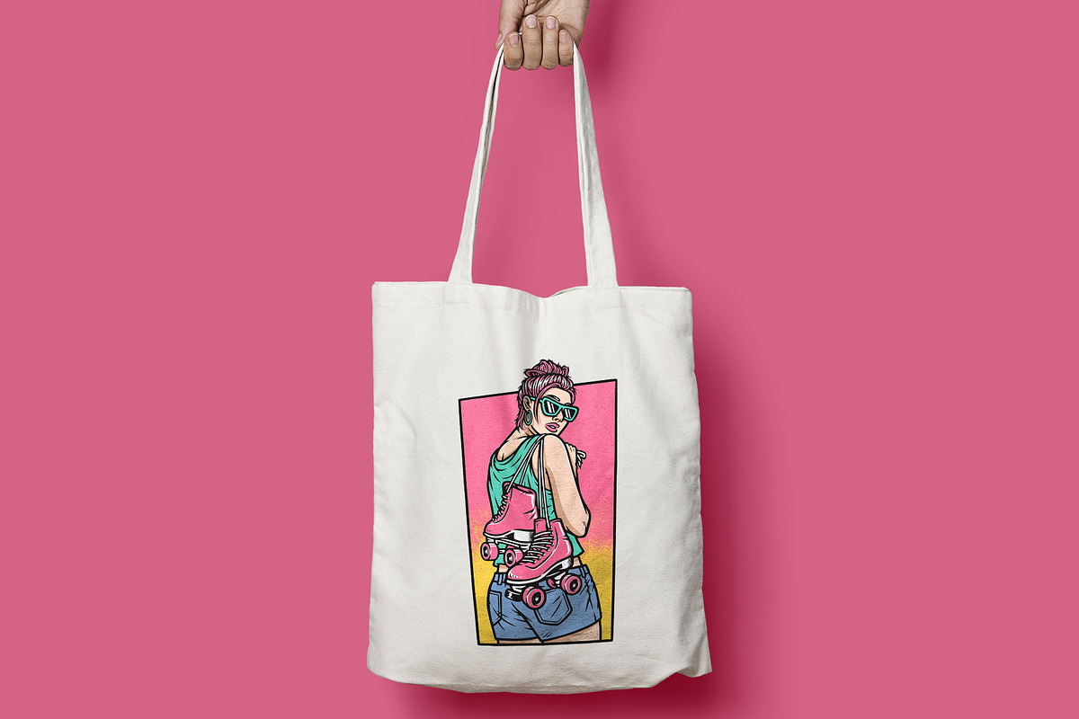 beautiful woman roller skates, a Person Illustration by gunaonedesign (Photo 4 of 4)
