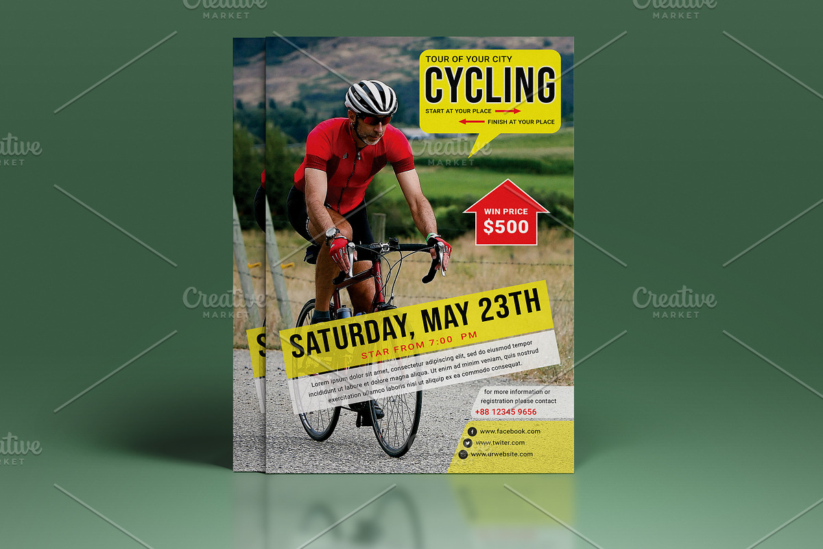 Cycling Flyer, a Flyer Template by graphicsunday