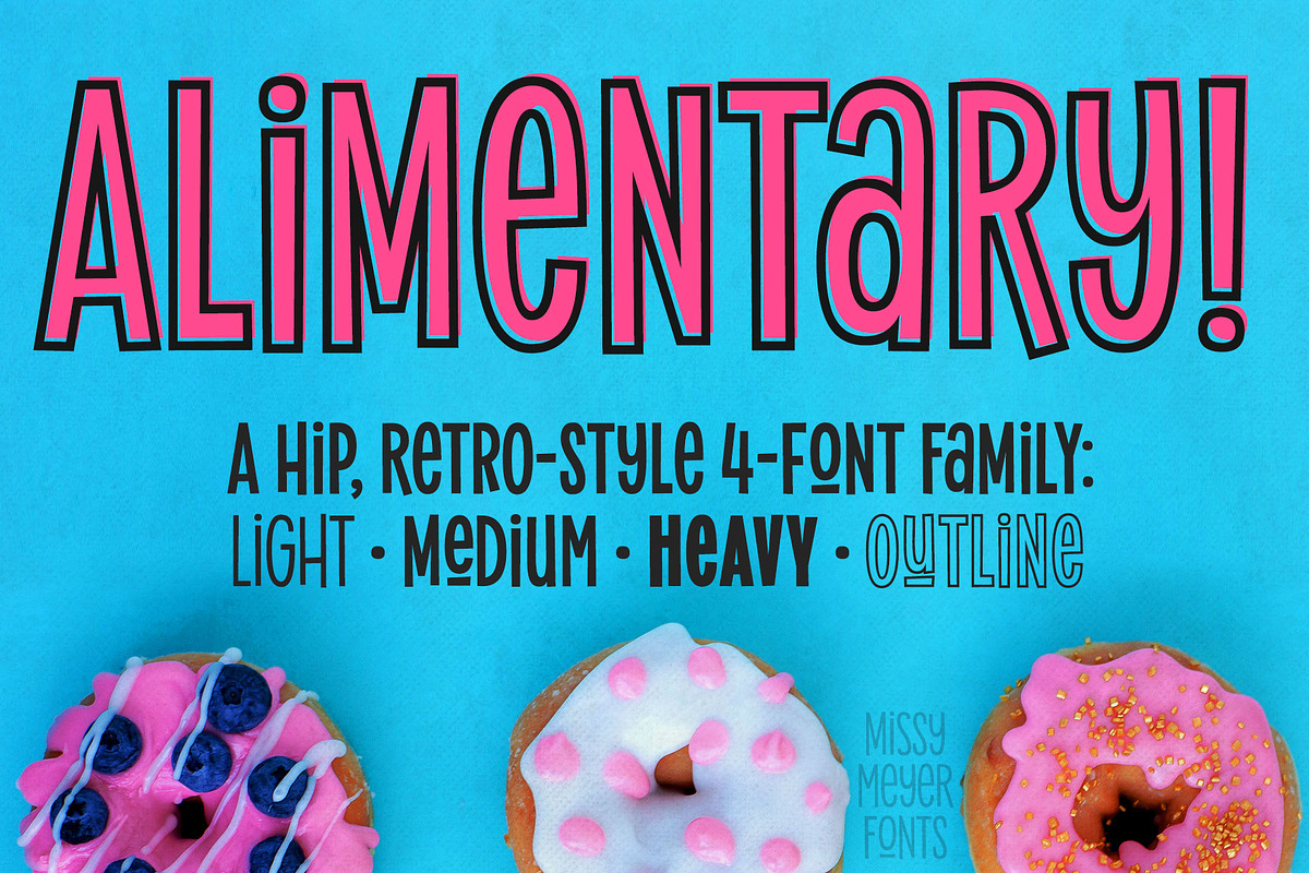Alimentary: a hip retro font family!