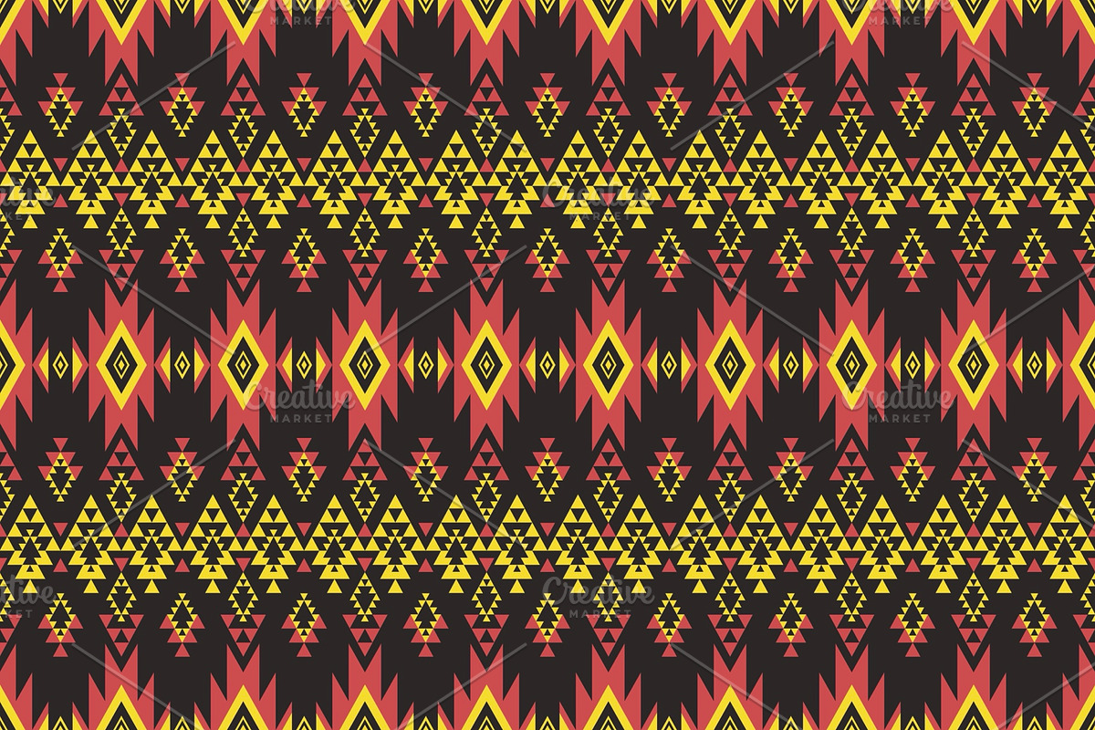 Colorful Aztec Tribal Pattern, a Pattern Graphic by PPEthnicDecorPattern (Photo 1 of 9)