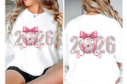 Pink Coquette New Year 2026 Png, an Illustration by SinaCreation (Thumbnail 5 of 10)