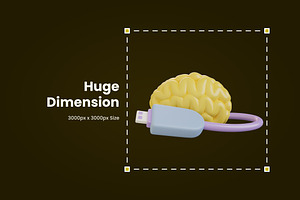 3D Thinking Process Icon