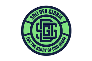 Soli Deo Gloria badge logo (sticker)
